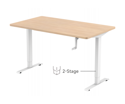 Manual desk frame